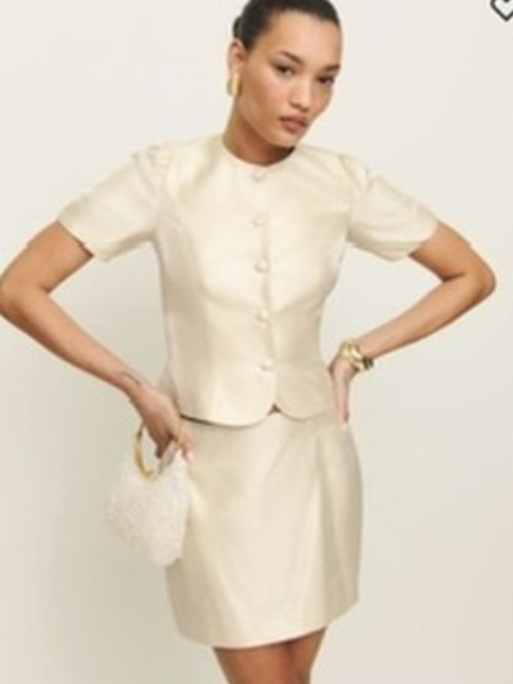 Reformation Cream Two Piece Set Never Worn